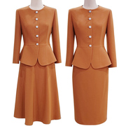 璐丝百丽秋季套裙时尚气质，职业两件套高级感长袖通勤高端套装女