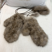 皮草的秘密高端紫貂毛，手套韩版冬季女士，皮草手套保暖真毛毛手套