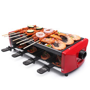 电烤盘双层电烤炉家用烧烤炉架，无烟电烤肉串机铁板烧烤机klb