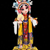 京剧绢人戏曲娃娃人偶，摆件9寸中国风北京特色，传统手工艺品送老外