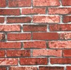 地中海南欧风彩色砖头墙纸，美式复古红砖壁纸，loft砖红色砖头墙纸
