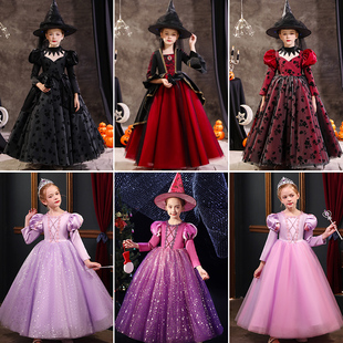 六一儿童节服装女童舞会，装扮衣服小女孩cos连衣裙，皇后女巫公主裙