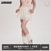 AIRHOOD 欧美白色蕾丝设计女夏季薄款防走光宽松辣妹短裙A字群子