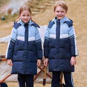 定制儿童加厚冬季小学生校服班服羽绒中长款棉服外套小学生幼儿园