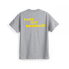 NYQK SS21 夏季流行色搭配 立体深灰&亮黄字母 合身剪裁T恤