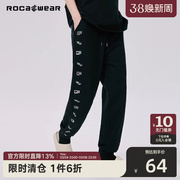 rocawear印花logo黑色休闲束腿裤男长裤，潮牌夏嘻哈(夏嘻哈)街头卫裤潮