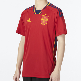 Adidas阿迪达斯T恤男 2023西班牙球迷版主场世界杯足球衣HL1970