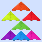 潍坊风筝纯色经典三角小轻体高档伞布风筝，大人专用微风易飞