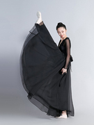 灯火里的中国一片式，系带舞蹈长裙半身720度大摆古典舞演出跳舞裙