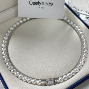 Ceelysees维纳斯施家珍珠·S925银宝石纯手工·澳白珍珠项链