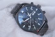 威之星飞行运动腕表389101自动机械表皮带，全黑男手表ip-23