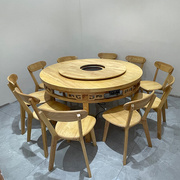 饭店桌椅实木正方形家用仿古明清八仙桌面馆圆桌四方方桌中式餐桌