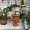 欧式花园别墅庭院，粗陶做旧花盆复古风格，陶艺花器
