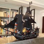 兼容乐高黑珍珠号加勒比海盗船模型男孩拼装积木儿童玩具