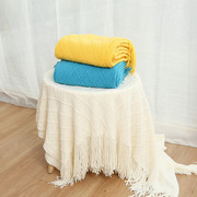 北欧沙发毯盖毯 针织小毛毯午睡毯空调毯床尾毯子 夏季午休毯