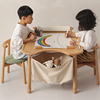异果酱实木儿童书桌学习桌宝宝桌椅，手工桌升降桌子游戏桌幼儿园桌