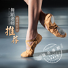 小茉莉驼色舞蹈鞋女软底练功成人，白色跳舞鞋中国古典芭蕾儿童猫爪