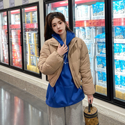 超短款小棉袄小个子宽松棉衣外套2023学生韩版羽绒棉服女反季