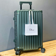 高档品牌复古铝框拉杆箱大容量28行李箱女飞机轮26旅行箱24寸功能