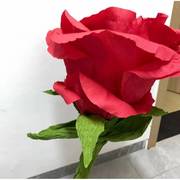 玫瑰花朵单只单支型大红拍照级大人造假花花束