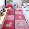 粉色床边地毯卧室拼接加厚床下垫可折叠婴儿童房间防摔垫宝宝地垫