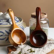 舍里网红日式木汤勺家用厨房盛汤木质大号勺子盛粥勺木勺木质水瓢