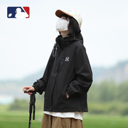 MLBNYLA冲锋衣女三合一可拆卸秋冬季户外登山服男夹克外套潮