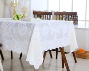 餐桌垫桌布子垫茶正方形台四方花餐白布色网纱法几式布蕾丝(布蕾丝)沙布