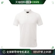香港直邮armanijeans阿玛尼牛仔白色纯棉，男士短袖polo衫8n6f1