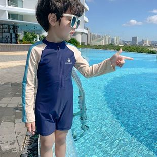 男童连体泳衣2024婴儿童泳衣裤夏季速干3岁男孩宝宝温泉泳装