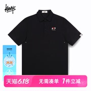 KERWATS可维斯品牌大码男女情侣字母胸花简约潮牌冰丝polo短袖T恤