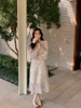 安璃 ANLI 缤纷花园·V领碎花裙高级感气质优雅甜美连衣裙