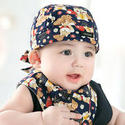 婴儿帽子秋冬季婴幼儿头巾男女宝宝海盗帽新生儿胎帽春秋薄款可爱