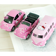 韩国 Hello Kitty汽车模型仿真巴士跑车车饰摆件 