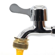 锁管标准接洗车水管接头4分洗衣机龙头接头内丝转换软管铜配件