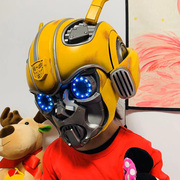 超模动漫正版变形金刚，大黄蜂头盔声控可穿戴中英双语
