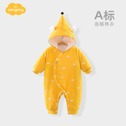 Aengbay婴儿衣服冬季棉衣套装宝宝连体衣外出抱衣洋气冬装棉服