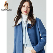 Hush Puppies暇步士女装2021新冬季长款羊毛呢大衣外套HJ-21724D