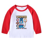 纯棉春季男童托马斯T恤秋款宝宝打底衫红色长袖上衣婴儿衣服儿童