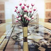 大号干燥花i花束装饰花瓶，真花套装插花假花绢花，高客厅(高客厅)摆件落
