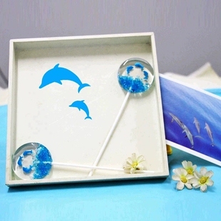大支水晶星空糖，海洋之心海豚樱花棒棒糖，花束生日礼物高颜值礼盒装