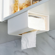 纸巾盒抽纸盒厨房家用客厅，餐厅巾创意，壁挂式纸巾收纳盒卧室免打孔