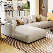 科技布布艺沙发小户型现代简约北欧客厅家用创意设计师款羽绒沙发