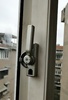 铝合金窗锁保险月牙锁，双向可调左右推拉塑钢门窗防盗锁扣