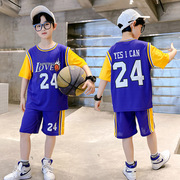 儿童篮球服套装男童小学生24号科比球衣夏季运动速干衣比赛训练服