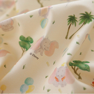 韩国进口高档小飞象a类纯棉，婴幼儿宝宝布料，可爱床品服装面料