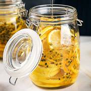 玻璃密封罐蜂蜜柠檬百香果玻璃瓶带盖食品家用储物罐厨房泡菜坛子