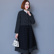 波点外套棉服大衣棉袄2025年新款女装秋冬加厚外套宽松韩版中长款