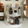 360可旋转香水置物架亚克力化妆品收纳盒透明防尘桌面展示架高级