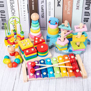 宝宝积木玩具0-1-2岁3婴儿童男孩女孩益智力动脑木头拼装幼儿早教